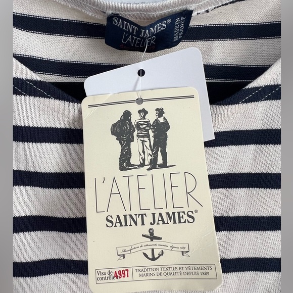 NWT SAINT JAMES meridien moderne navy sweater - Picture 4 of 9